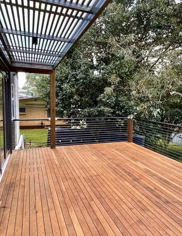 Custom timber pergola with deck