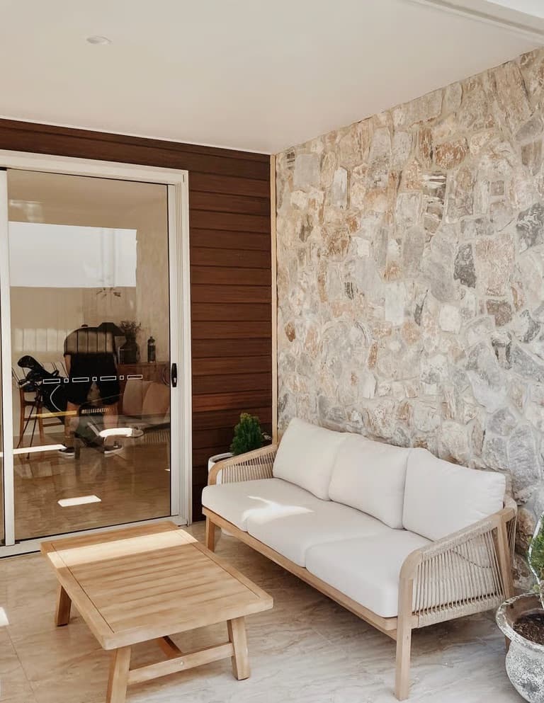 Restored timber deck and seating